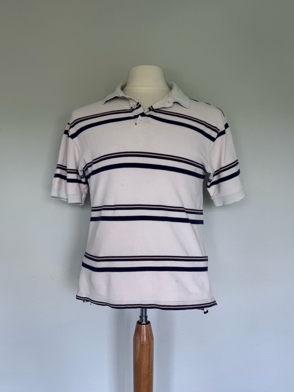 Vintage 90s 100% cotton John Ashford Striped Polo Shirt